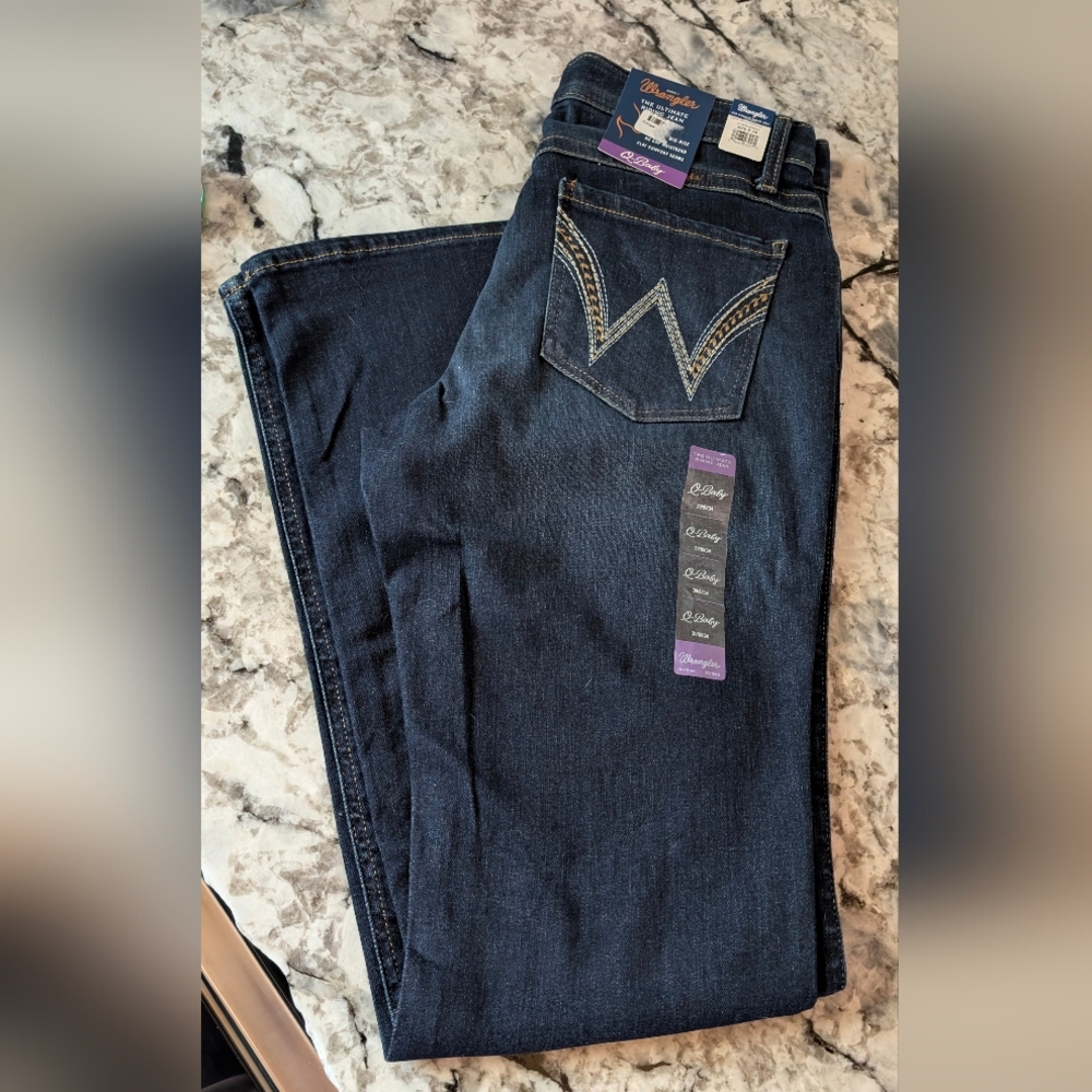 Wrangler Women's Dark Blue Q-Baby Riding Jeans